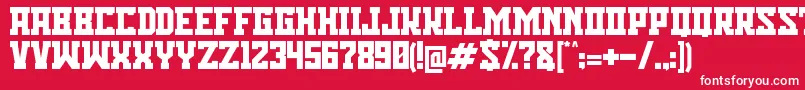 Bisson Capital Font Font – White Fonts on Red Background