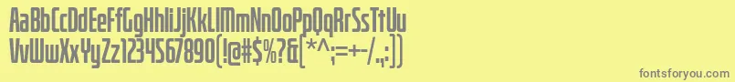 bitcrusher condensed bd Font – Gray Fonts on Yellow Background