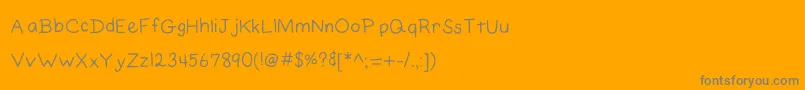Шрифт ElainesHandPrinting – серые шрифты на оранжевом фоне