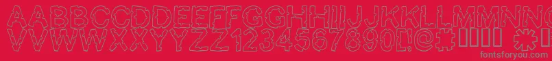 BITEME Font – Gray Fonts on Red Background