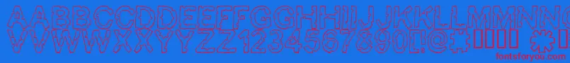 BITEME Font – Red Fonts on Blue Background
