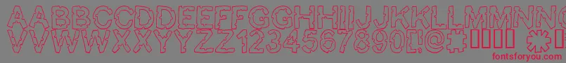 BITEME Font – Red Fonts on Gray Background