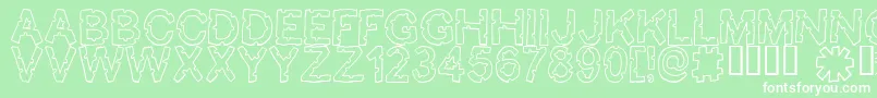BITEME Font – White Fonts on Green Background