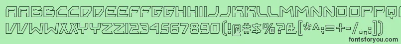 biting my nails ol Font – Black Fonts on Green Background