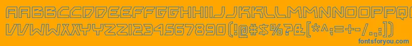 biting my nails ol Font – Blue Fonts on Orange Background