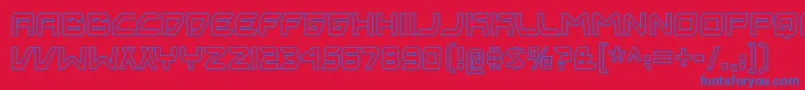 biting my nails ol Font – Blue Fonts on Red Background