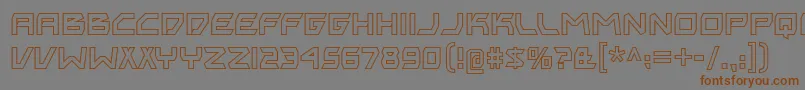 biting my nails ol Font – Brown Fonts on Gray Background