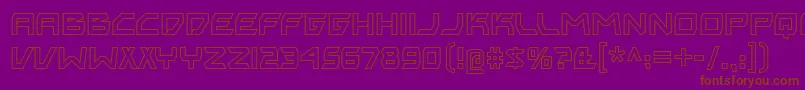 biting my nails ol Font – Brown Fonts on Purple Background