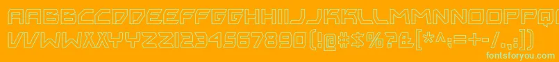 biting my nails ol Font – Green Fonts on Orange Background