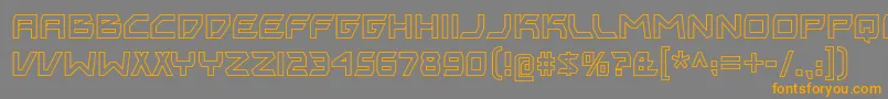 biting my nails ol Font – Orange Fonts on Gray Background
