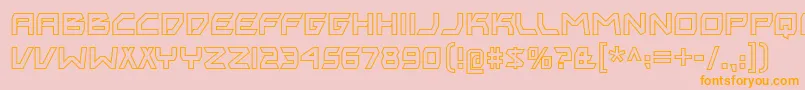 biting my nails ol Font – Orange Fonts on Pink Background