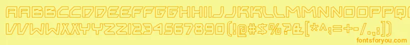 biting my nails ol Font – Orange Fonts on Yellow Background