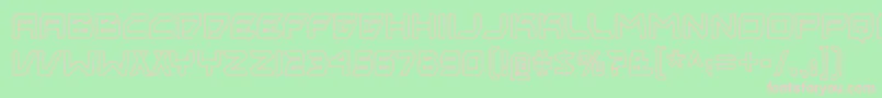 biting my nails ol Font – Pink Fonts on Green Background
