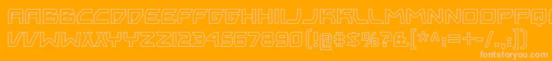 biting my nails ol Font – Pink Fonts on Orange Background