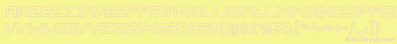 biting my nails ol Font – Pink Fonts on Yellow Background