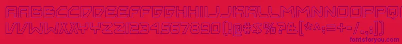biting my nails ol Font – Purple Fonts on Red Background