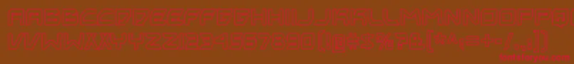 biting my nails ol Font – Red Fonts on Brown Background
