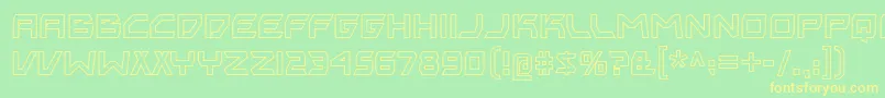 biting my nails ol Font – Yellow Fonts on Green Background