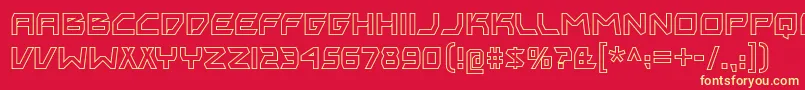 biting my nails ol Font – Yellow Fonts on Red Background