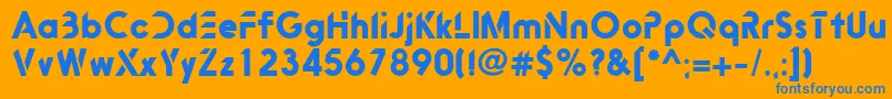 Bitink Font – Blue Fonts on Orange Background