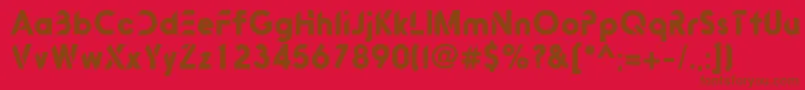 Police Bitink – polices brunes sur fond rouge