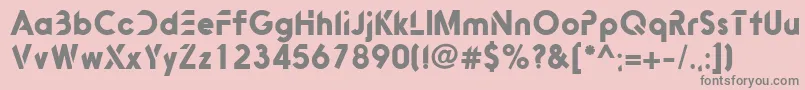 Bitink Font – Gray Fonts on Pink Background