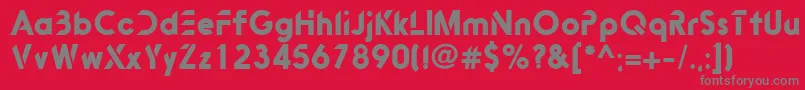 Bitink Font – Gray Fonts on Red Background