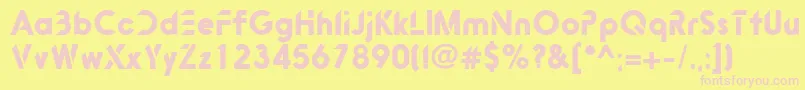 Bitink Font – Pink Fonts on Yellow Background