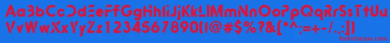 Bitink Font – Red Fonts on Blue Background