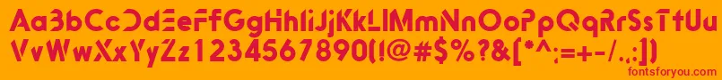 Bitink Font – Red Fonts on Orange Background