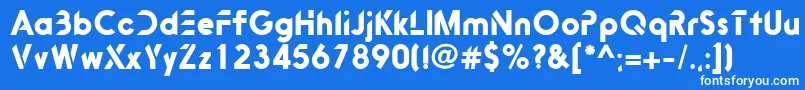 Bitink Font – White Fonts on Blue Background