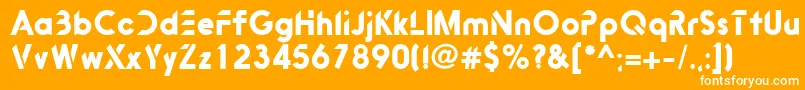 Шрифт Bitink – белые шрифты на оранжевом фоне