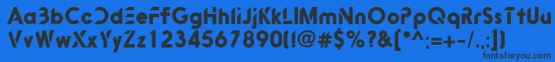 Шрифт Bitink – чёрные шрифты на синем фоне