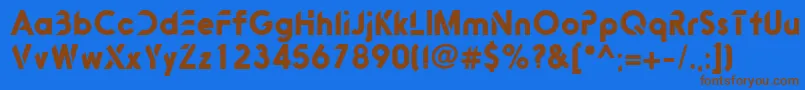 Bitink Font – Brown Fonts on Blue Background