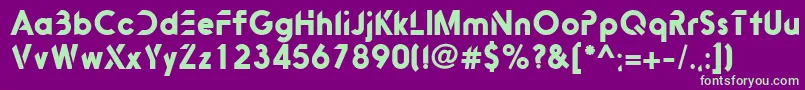 Bitink Font – Green Fonts on Purple Background