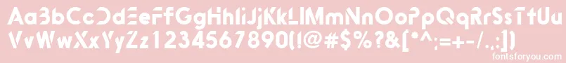 Bitink Font – White Fonts on Pink Background