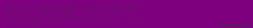 Bitlamero Script-Schriftart – Schwarze Schriften auf violettem Hintergrund