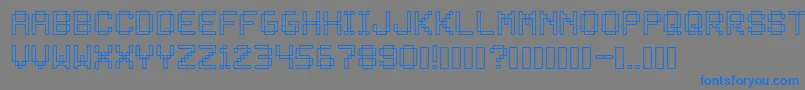 フォントBitless – 灰色の背景に青い文字