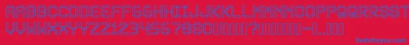 Bitless Font – Blue Fonts on Red Background