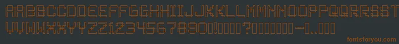 Czcionka Bitless – brązowe czcionki na czarnym tle