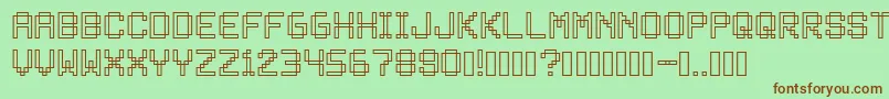Bitless-fontti – ruskeat fontit vihreällä taustalla