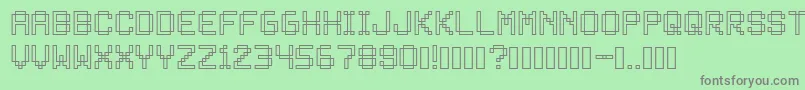 フォントBitless – 緑の背景に灰色の文字