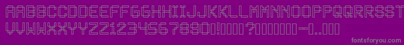 Fonte Bitless – fontes cinzas em um fundo violeta