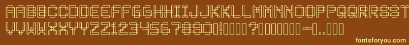 Шрифт Bitless – жёлтые шрифты на коричневом фоне