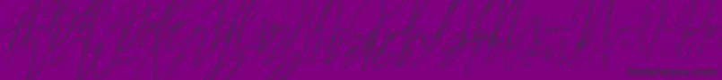 Bitter Mind-Schriftart – Schwarze Schriften auf violettem Hintergrund