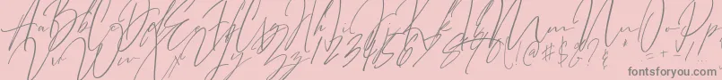 Bitter Mind Font – Gray Fonts on Pink Background