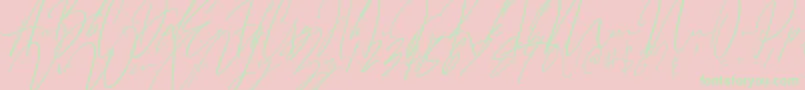 Bitter Mind Font – Green Fonts on Pink Background