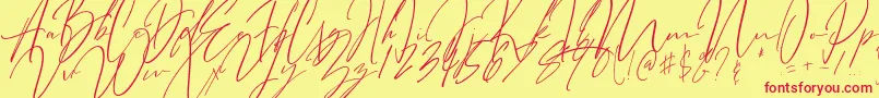 Bitter Mind Font – Red Fonts on Yellow Background