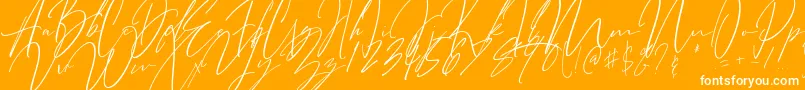 Bitter Mind Font – White Fonts on Orange Background