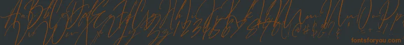 Шрифт Bitter Mind – коричневые шрифты на чёрном фоне
